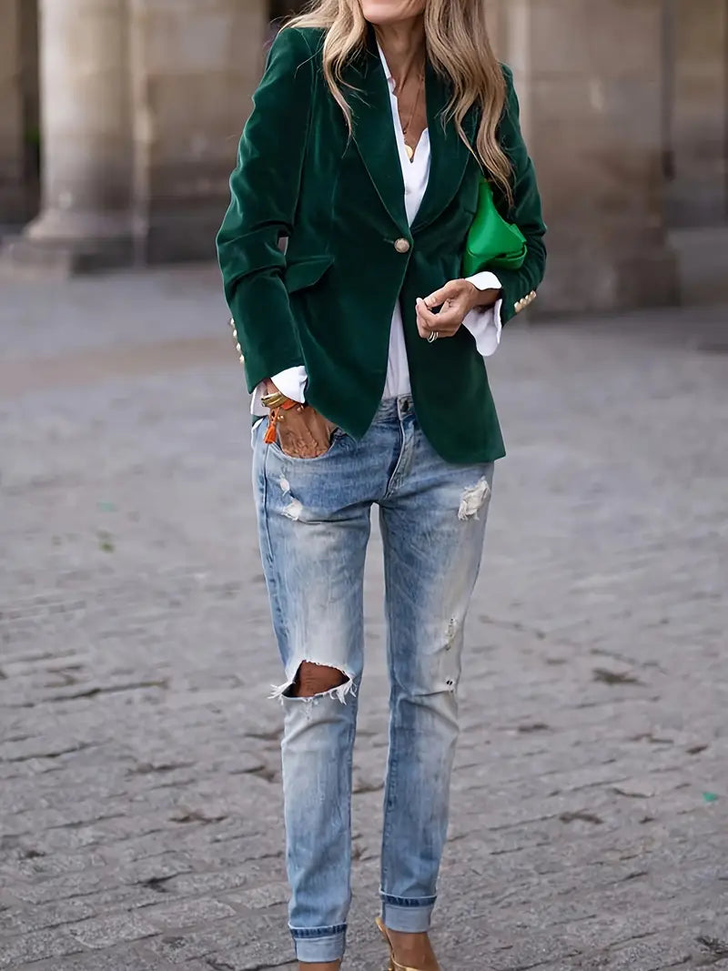 Florina™ | Classic Velvet Blazer