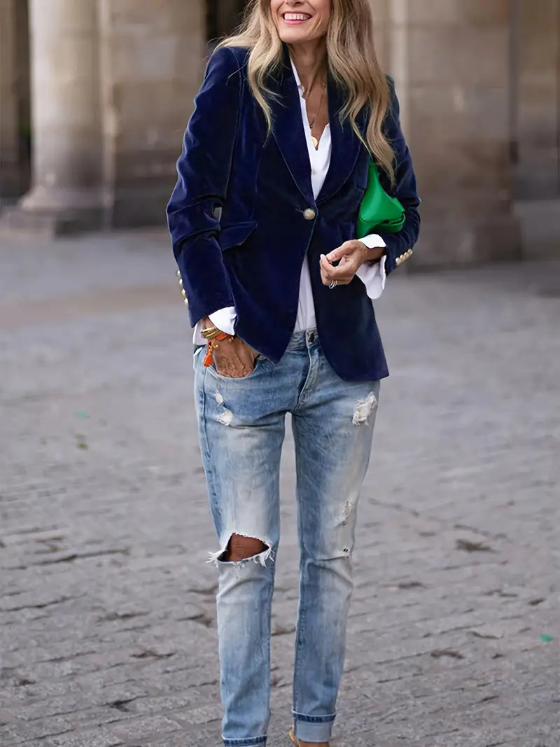 Florina™ | Classic Velvet Blazer