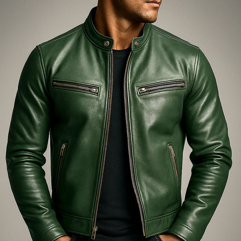 Jorvick™ | Classic Leather Biker Jacket