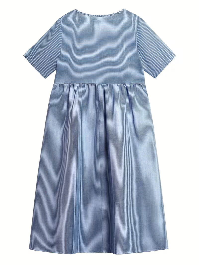 Myrren™ | Round-neck Striped Dress