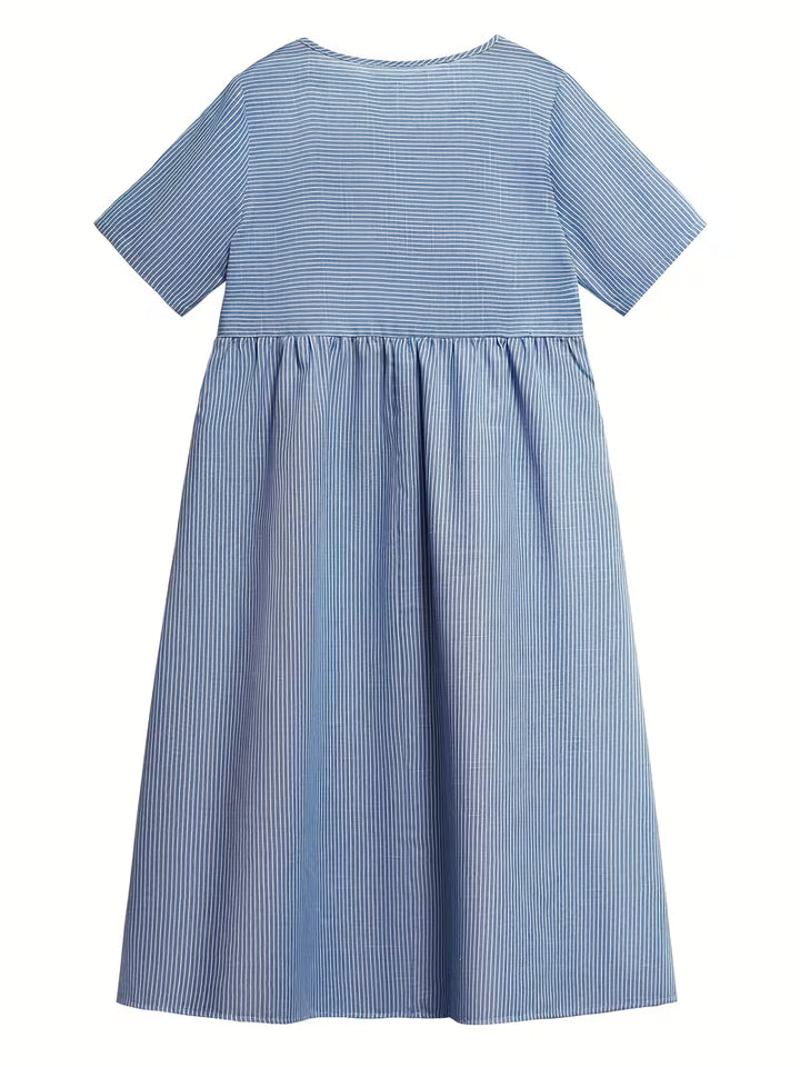 Myrren™ | Round-neck Striped Dress
