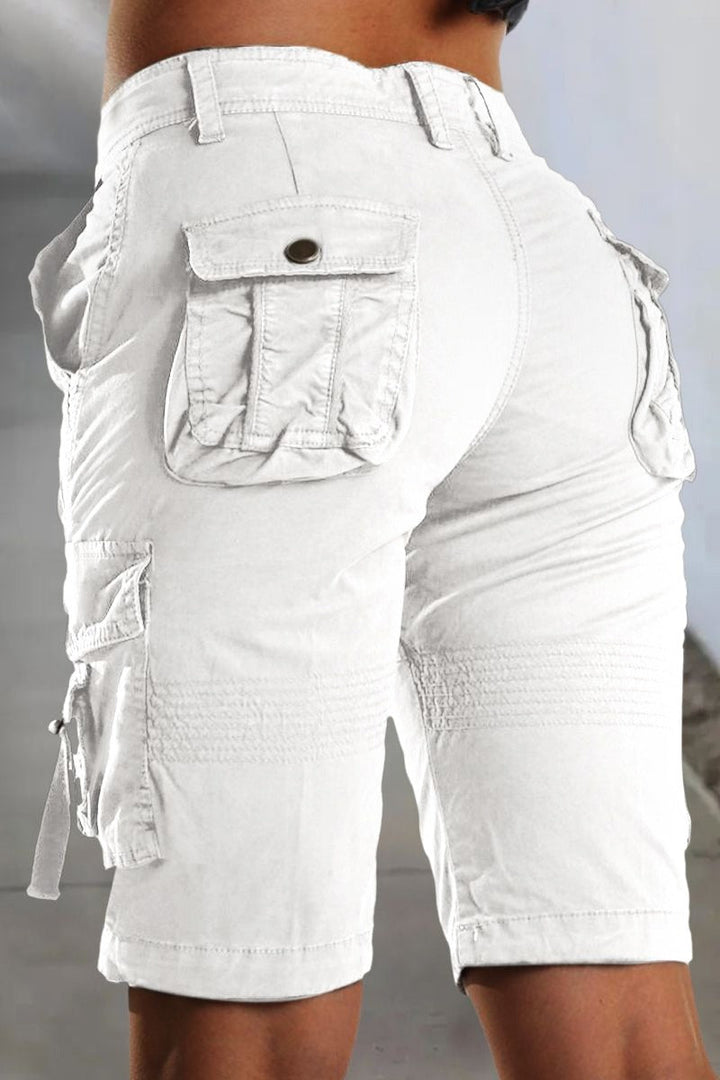Stacy's™ Cargo Shorts met middellange taille