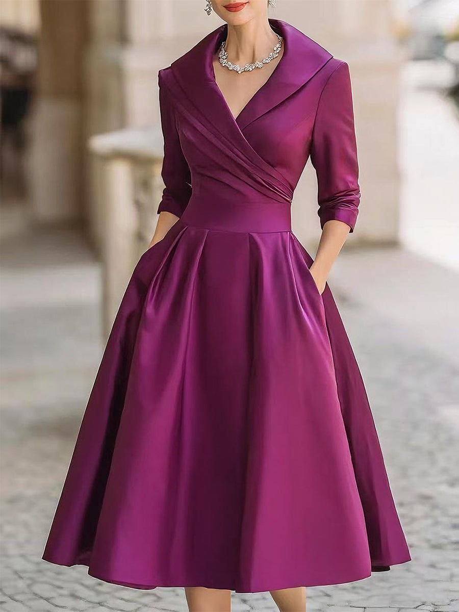 Ceryn™ | Satin Midi Dress