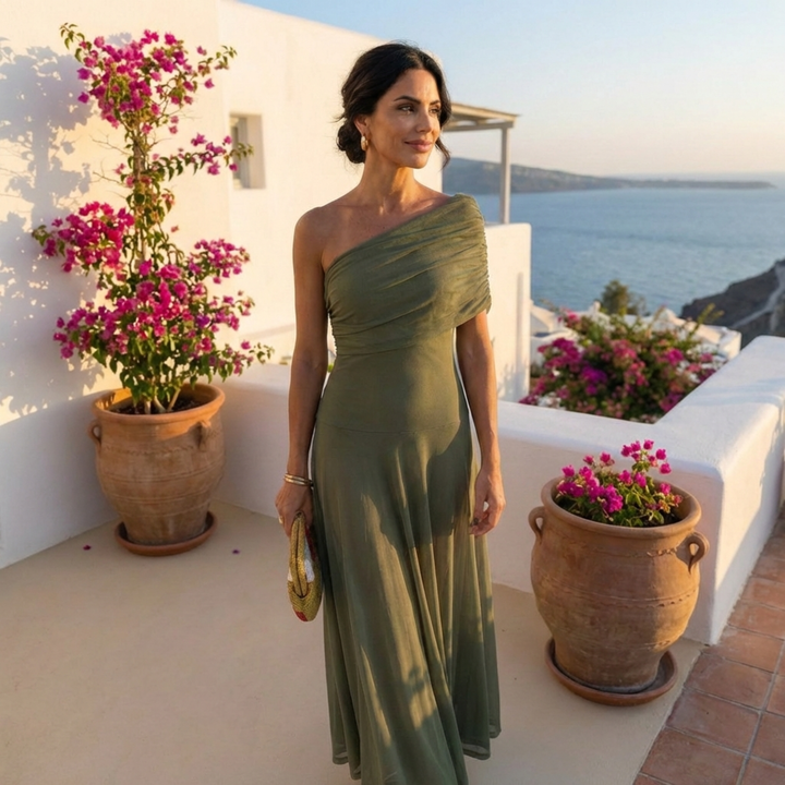 Uma - Long fluid dress with elegant design