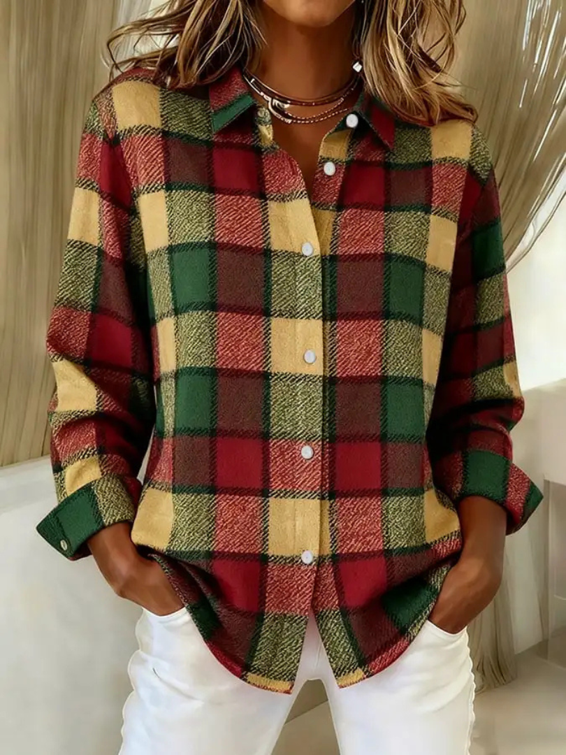 Arvelyn™ | Casual Check Knit Cardigan