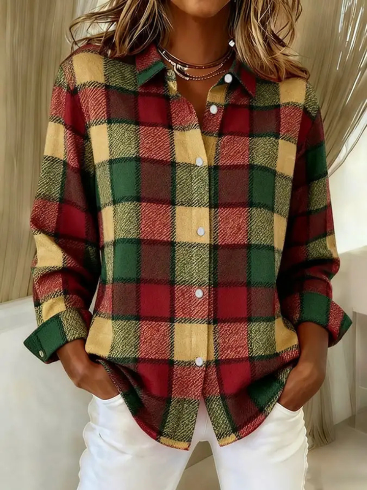 Arvelyn™ | Casual Check Knit Cardigan