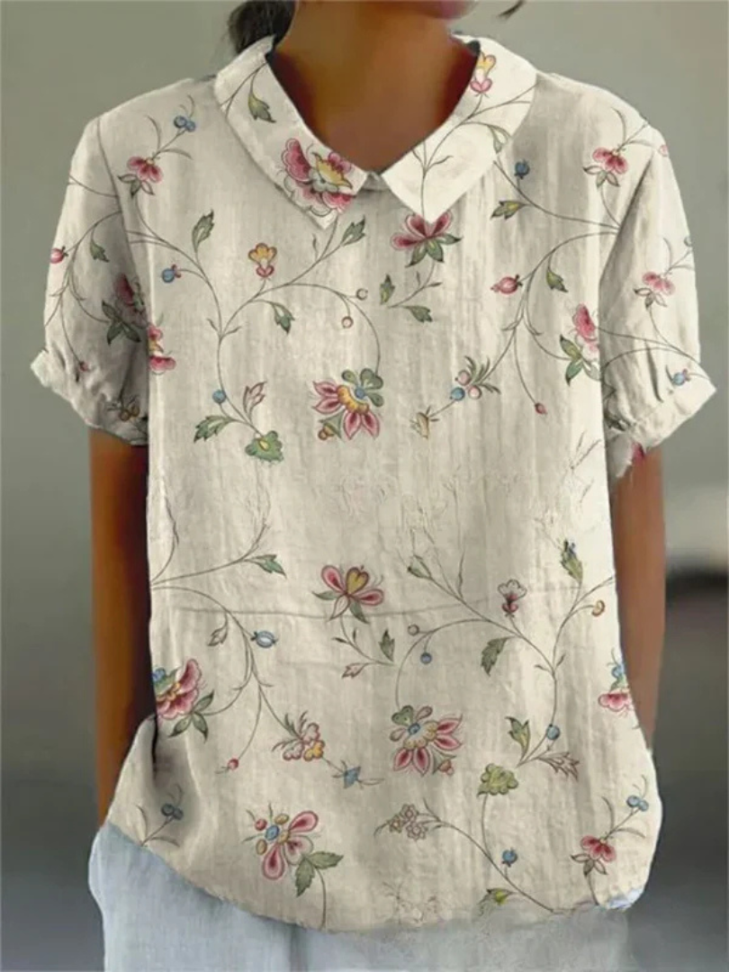 Mireya™ | Vintage Flower Print Shirt