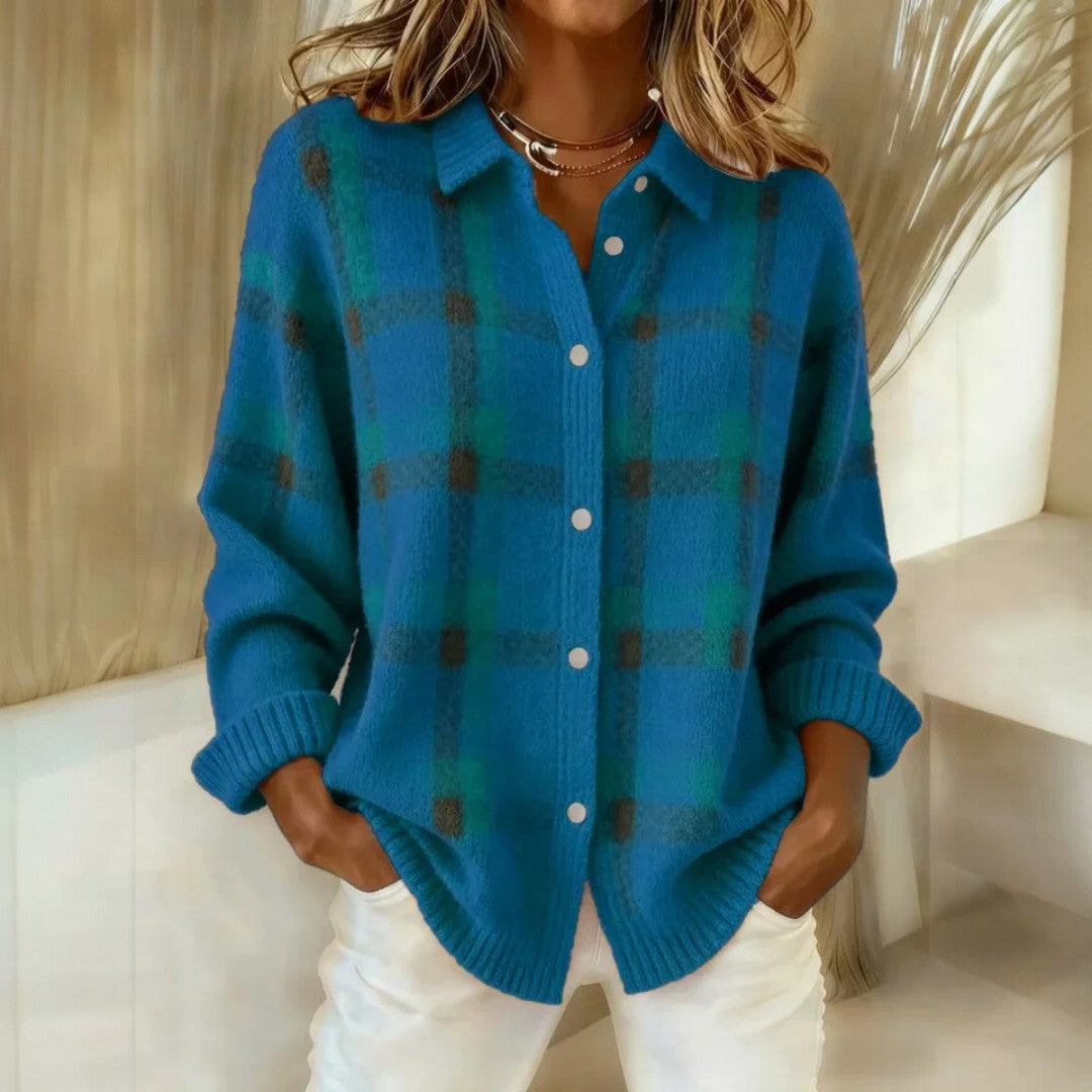 Janette™ | Checked Knit Sweater