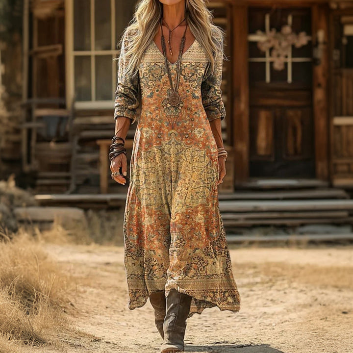 Aveline | Vintage-Inspired Long Sleeve Casual Dress