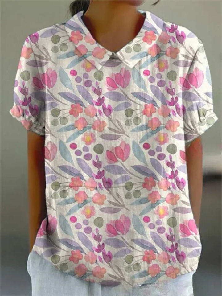 Mireya™ | Vintage Flower Print Shirt