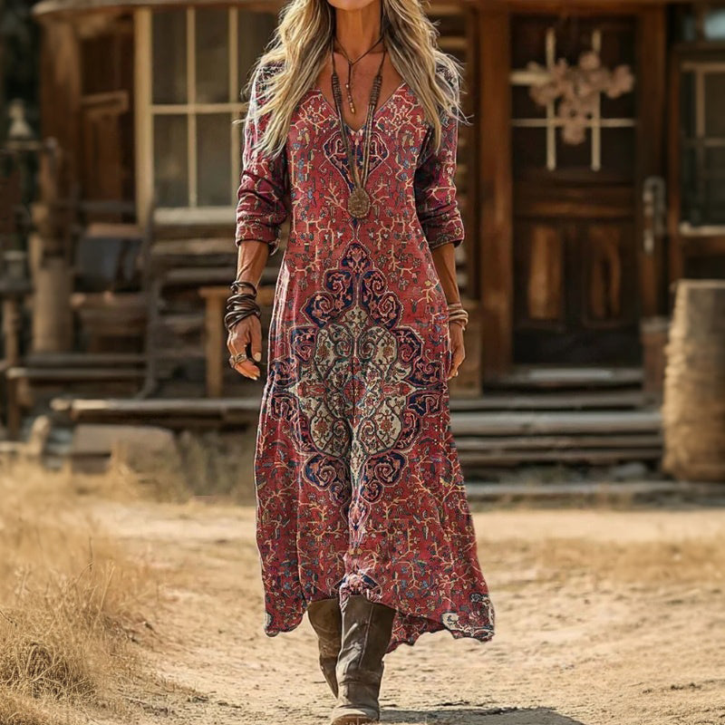 Amélie | Vintage-Inspired Long Sleeve Casual Dress