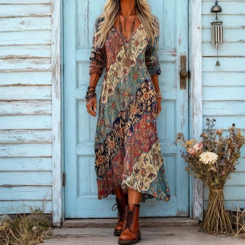 Meadow | Vintage-Inspired Long Sleeve Casual Dress