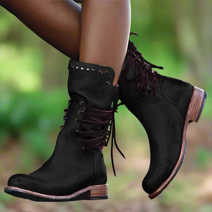 Lillian™ | Dames Vintage Veterschoenen