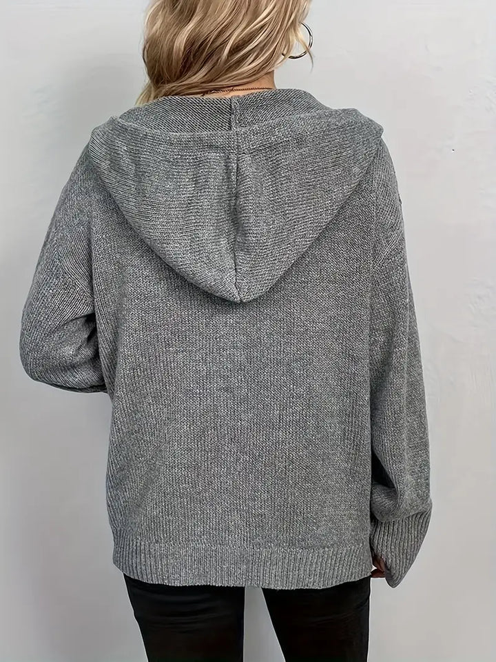 Delora™ | Long Sleeve Hooded Cardigan