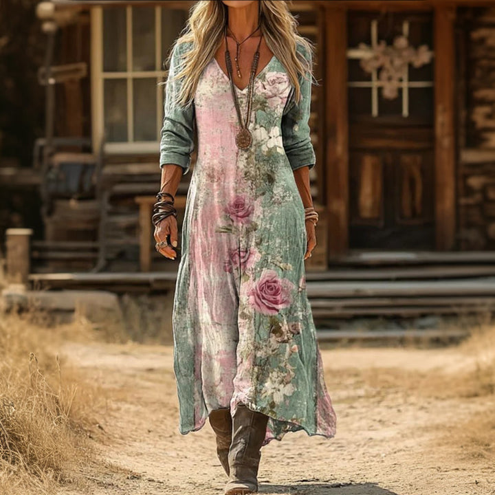Amara | Vintage-Inspired Long Sleeve Casual Dress