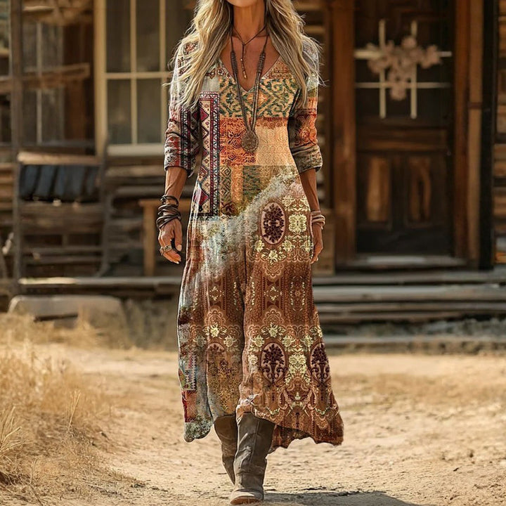 Vivienne | Vintage-Inspired Long Sleeve Casual Dress