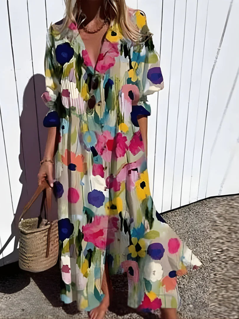 Welina™ | Artistic Pattern Flow Dress