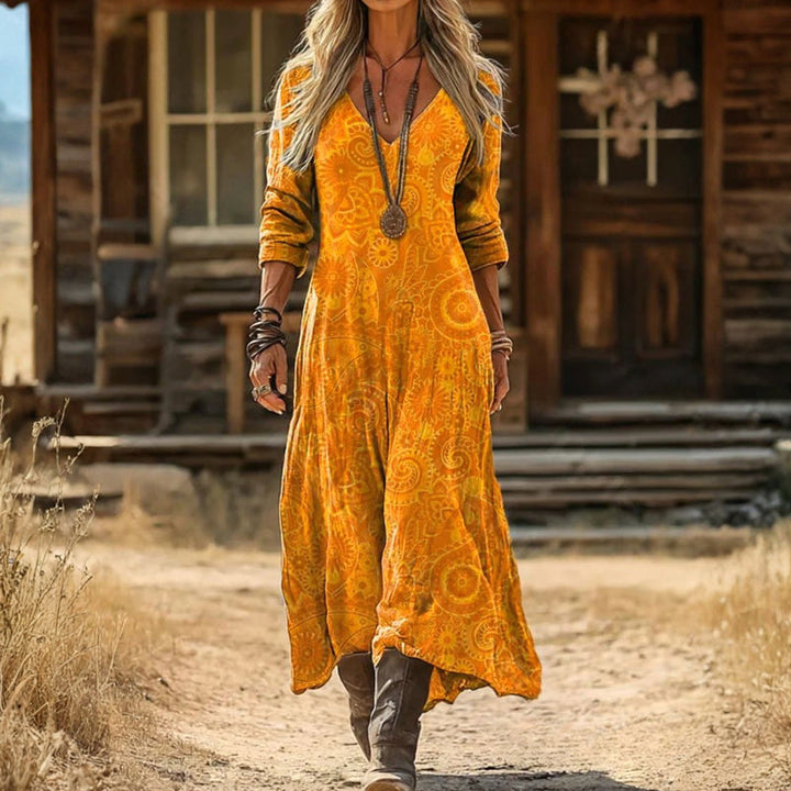 Maribel | Vintage-Inspired Long Sleeve Casual Dress