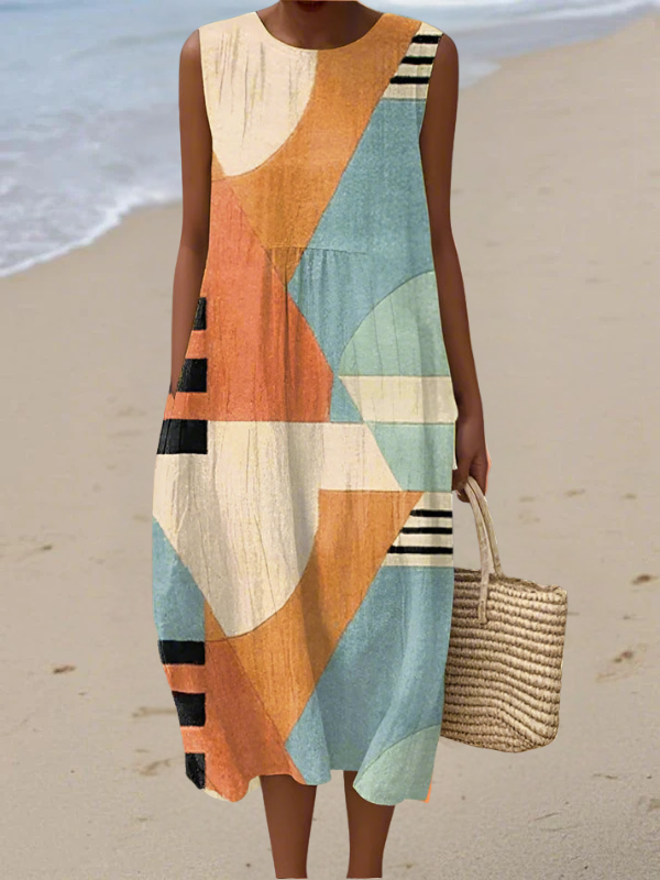 Annalise | Abstract Printed Dress