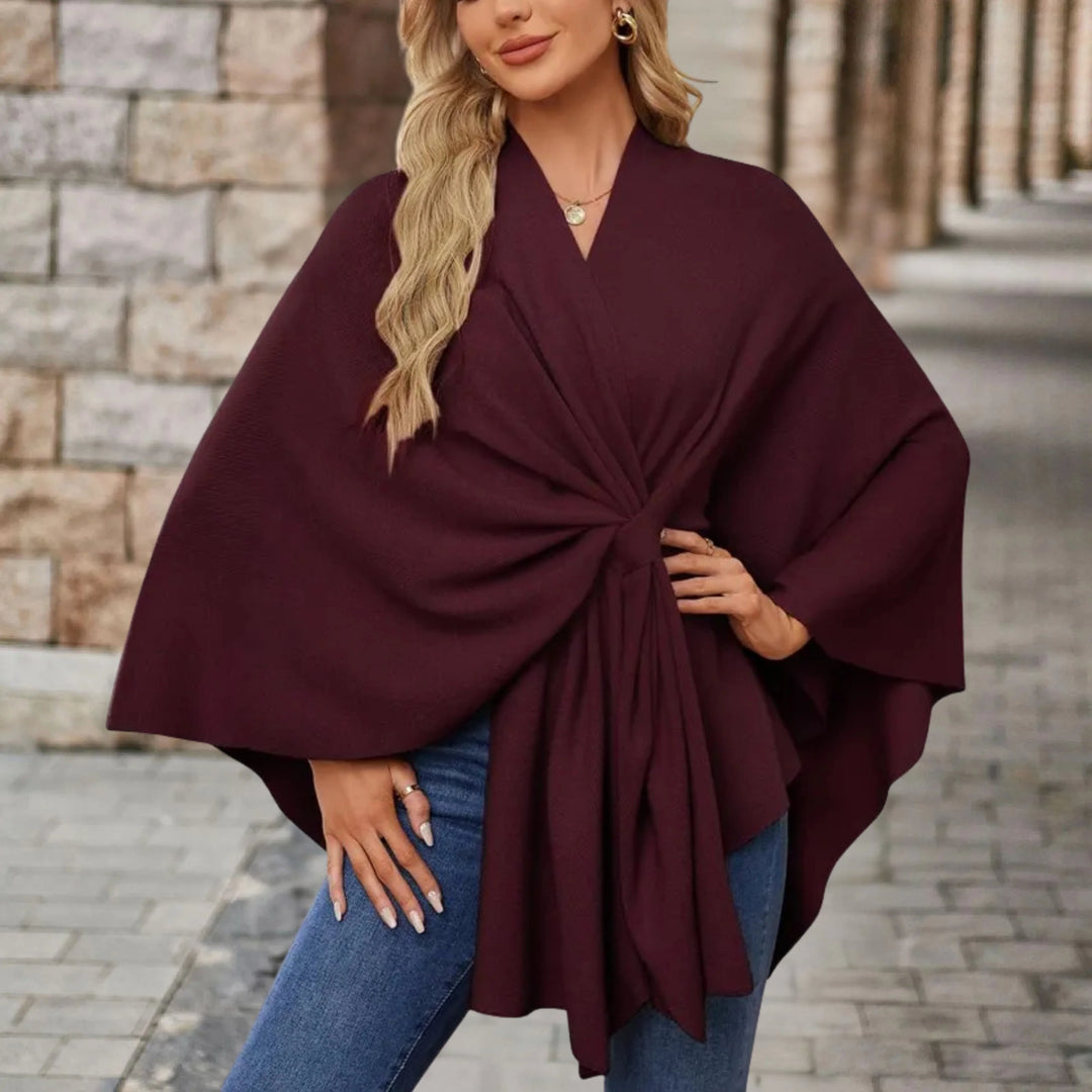 Yvette™ | Elegant Draped Poncho
