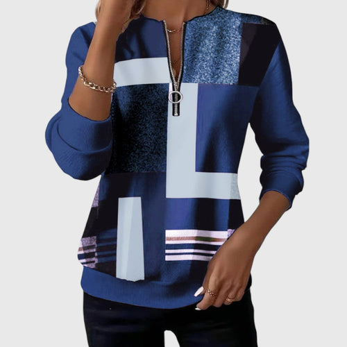 Chesly™ | Pattern Sweater with Zipper