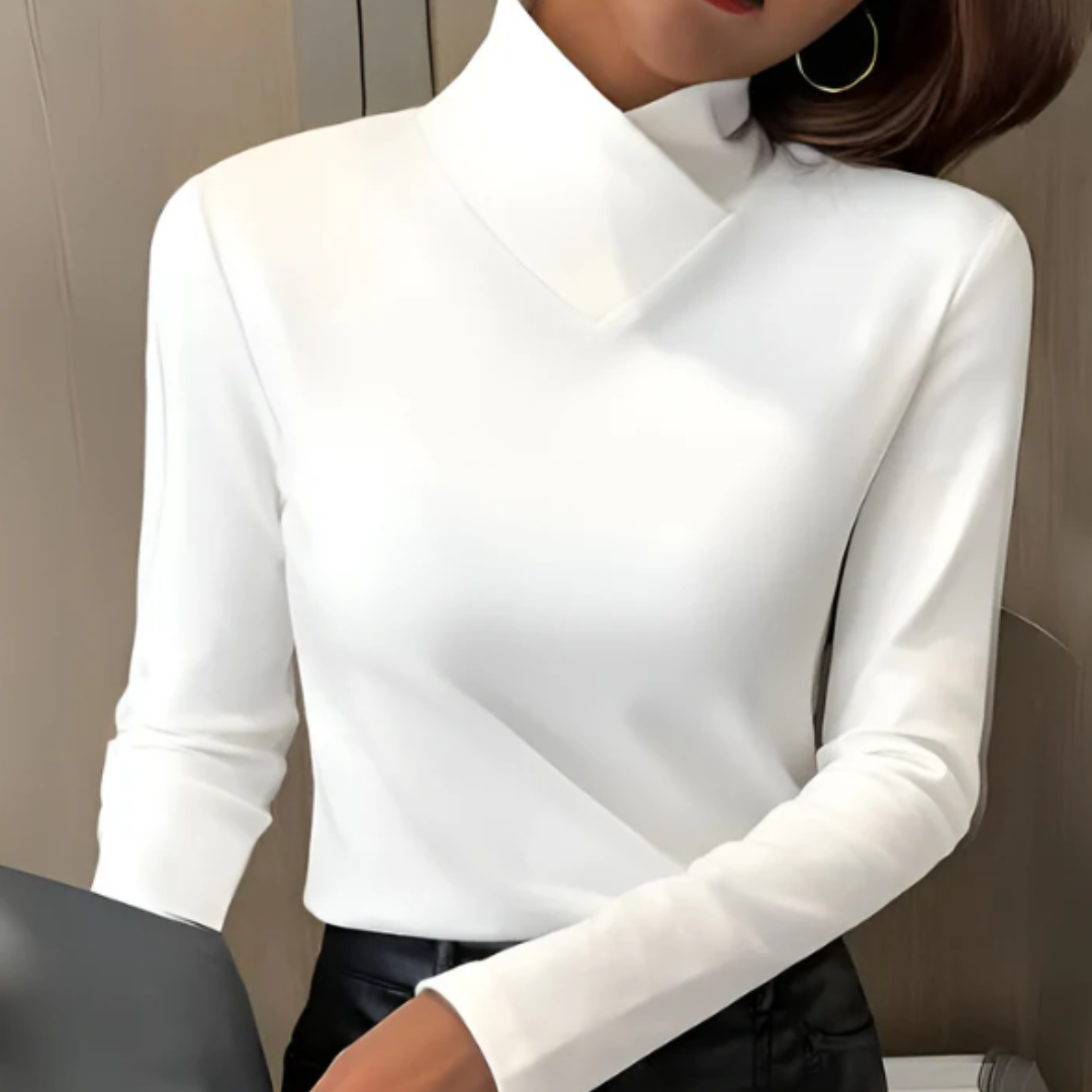 Emavira™ | Chic Structured Turtleneck Top