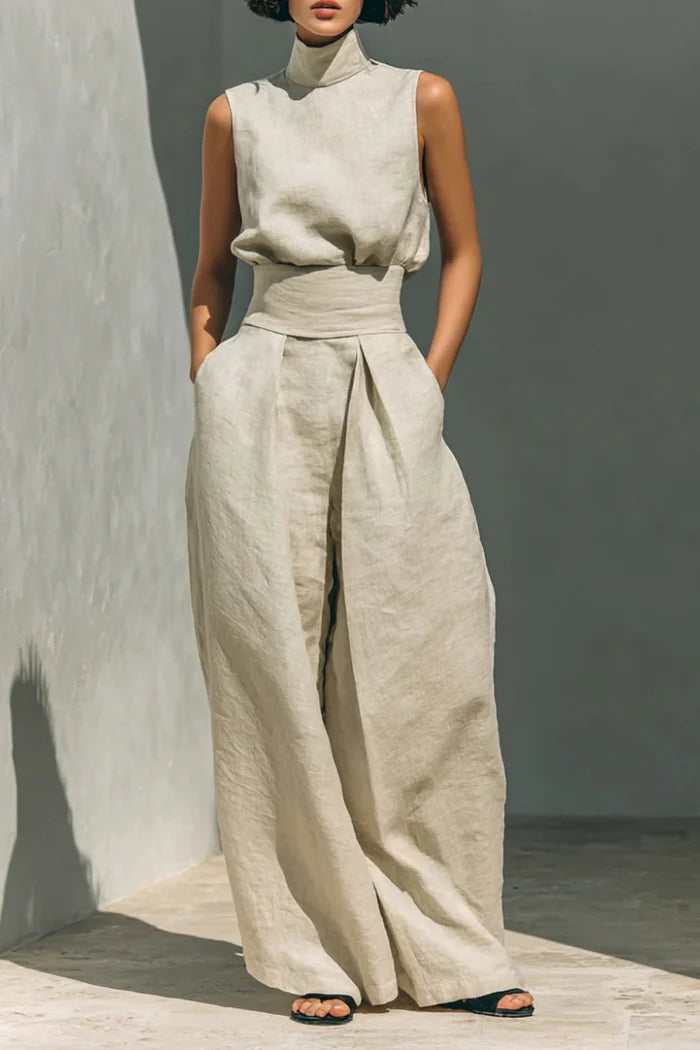 Fannie™ | Sleeveless High-Neck Jumpsuit