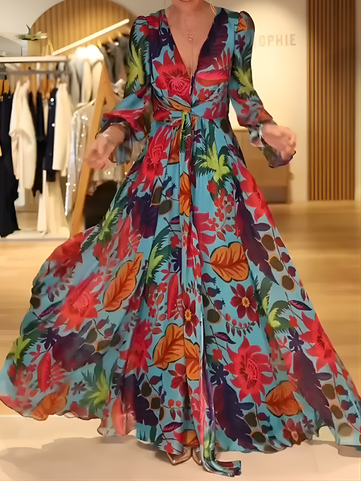 Saelene™ | V-neck Maxi Dress