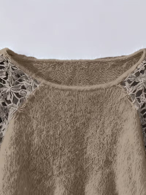 Avalyn™ | Lace Panel Knit Sweater