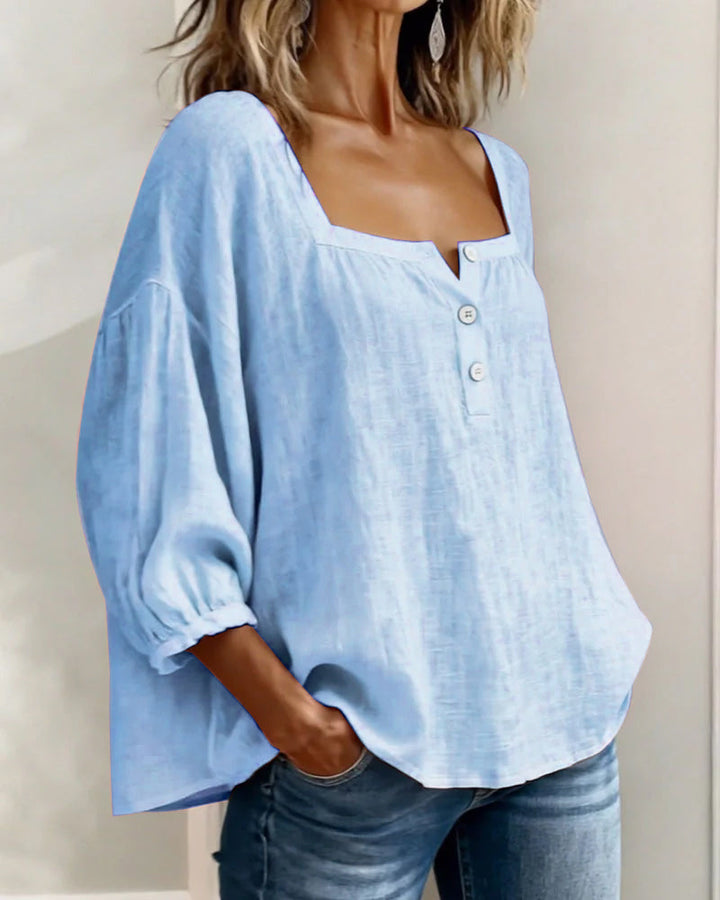 Sherri™ | Elegant Blouse with Square Neckline
