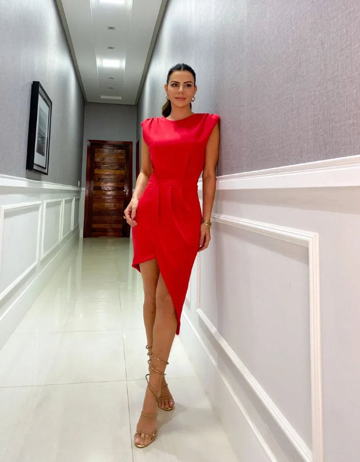 Oryvella™ | Elegant Structured Wrap Dress