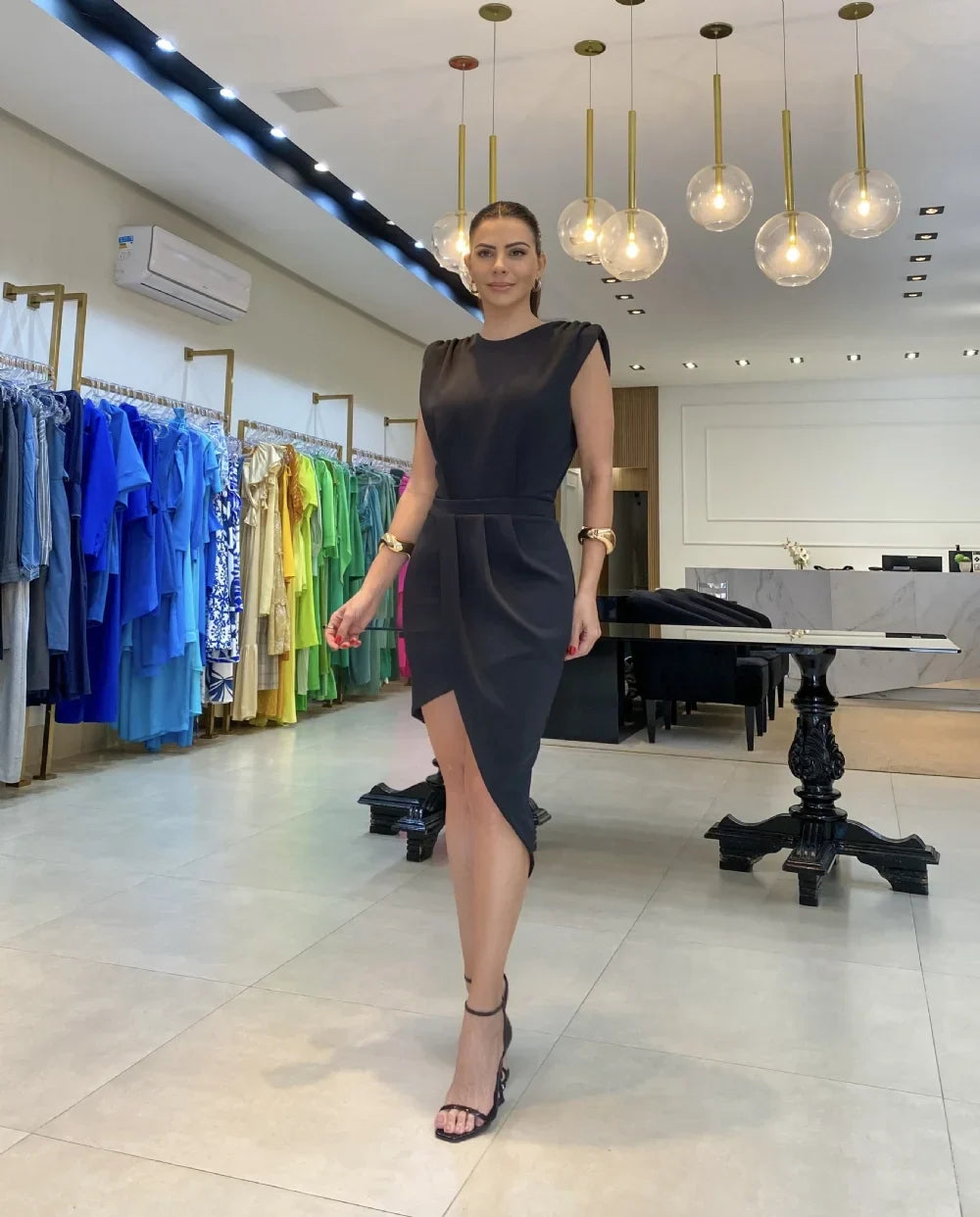 Oryvella™ | Elegant Structured Wrap Dress