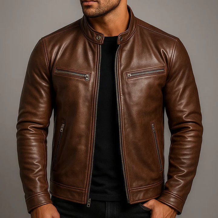 Jorvick™ | Classic Leather Biker Jacket