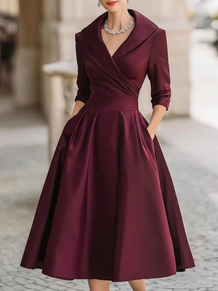 Ceryn™ | Satin Midi Dress