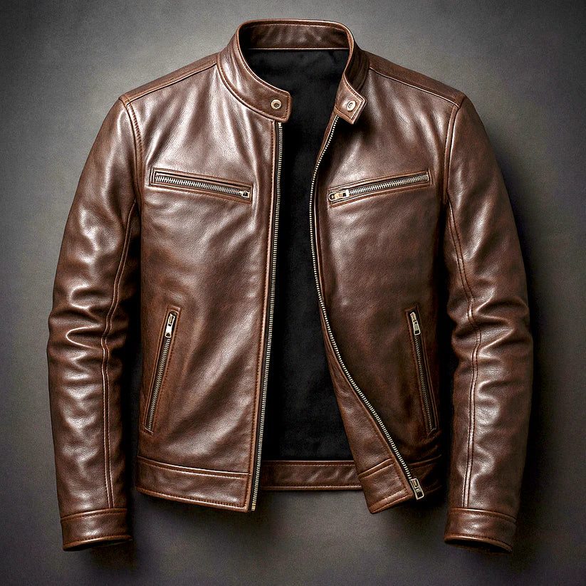 Jorvick™ | Classic Leather Biker Jacket