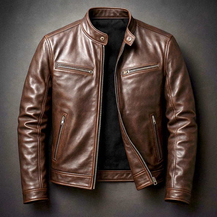 Jorvick™ | Classic Leather Biker Jacket