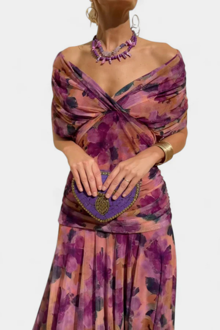 Sorelyn™ | Elegant V-Neck Flowing Dress