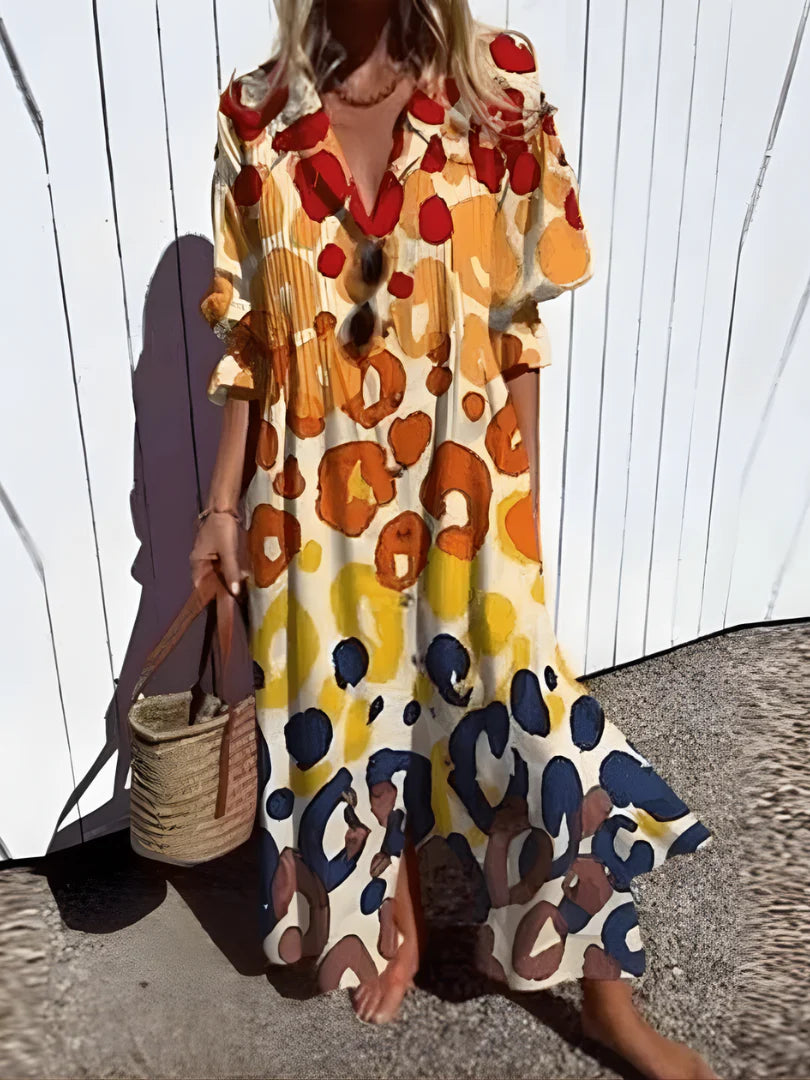 Welina™ | Artistic Pattern Flow Dress