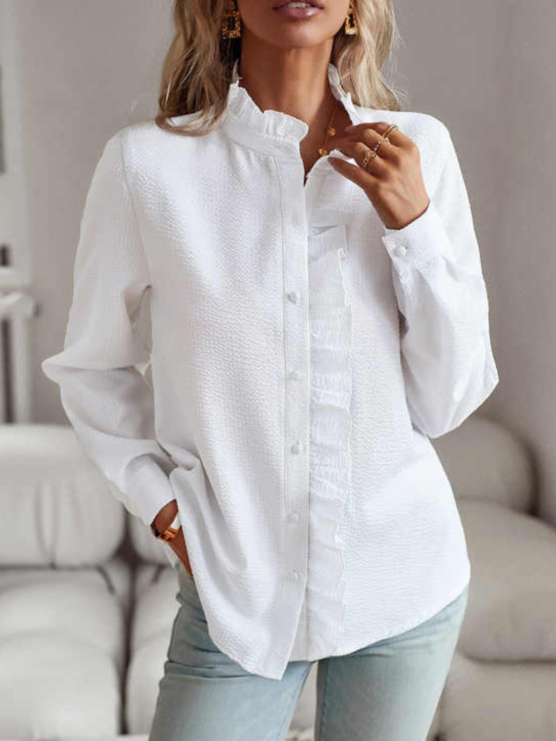 Fynessa™ | Elegant Ruffle Collar Blouse