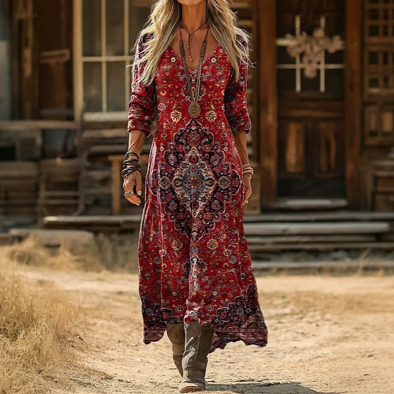 Solana | Vintage-Inspired Long Sleeve Casual Dress