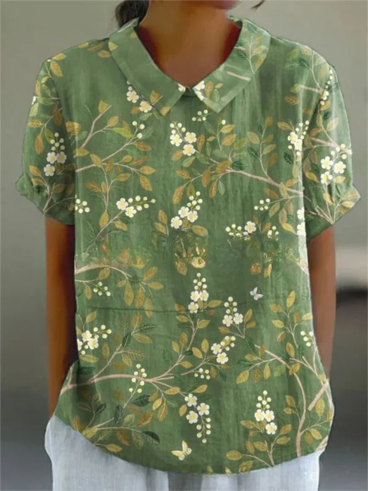 Mireya™ | Vintage Flower Print Shirt