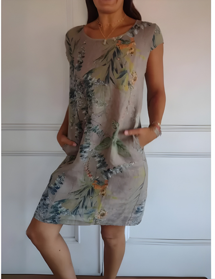 Sloane™ | Short Sleeve Printed Mini Dress