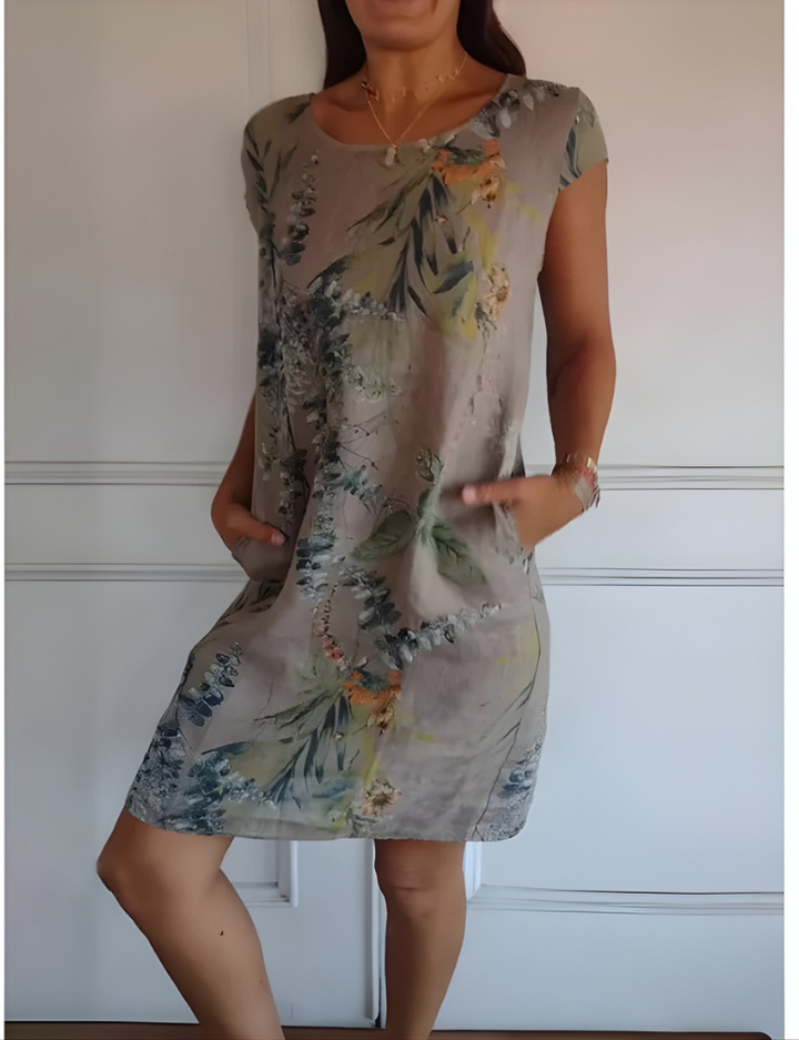Sloane™ | Short Sleeve Printed Mini Dress