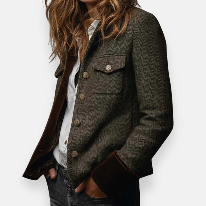 Florenne™ |  Tailored Button Front Jacket