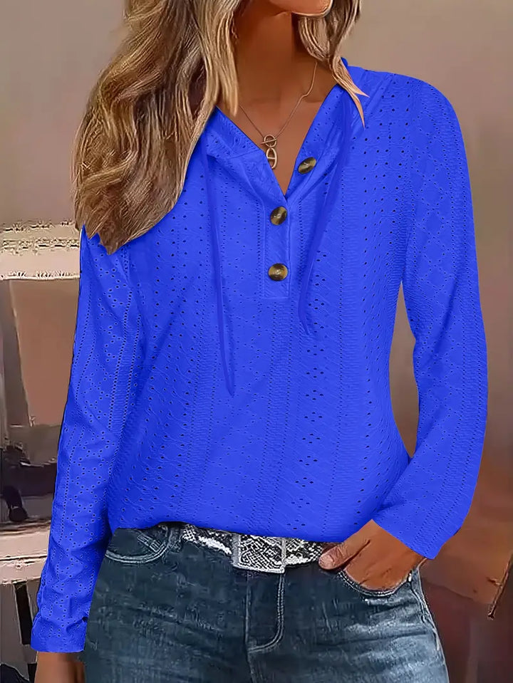 Wendela™ | Button Eyelet Hoodie
