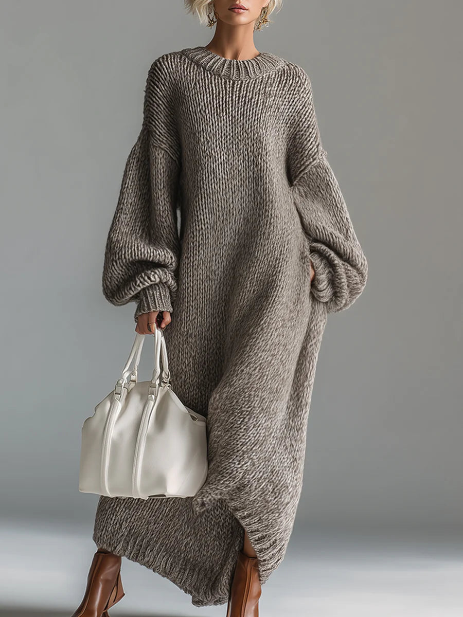 Elaryna™ | Elegant Knit Maxi Dress