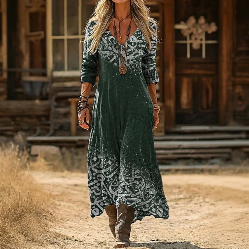 Isolde | Vintage-Inspired Long Sleeve Casual Dress
