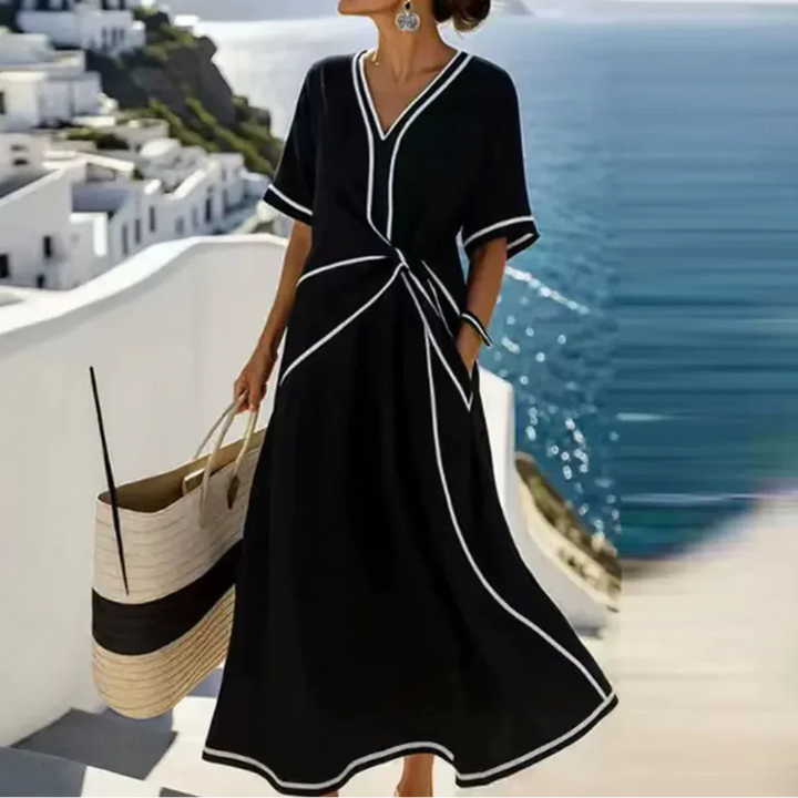 Moria™ - Elegant dress with a flattering waist and festive chic