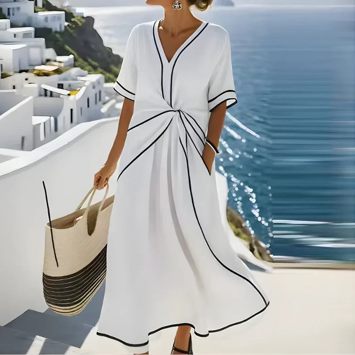 Moria™ - Elegant dress with a flattering waist and festive chic
