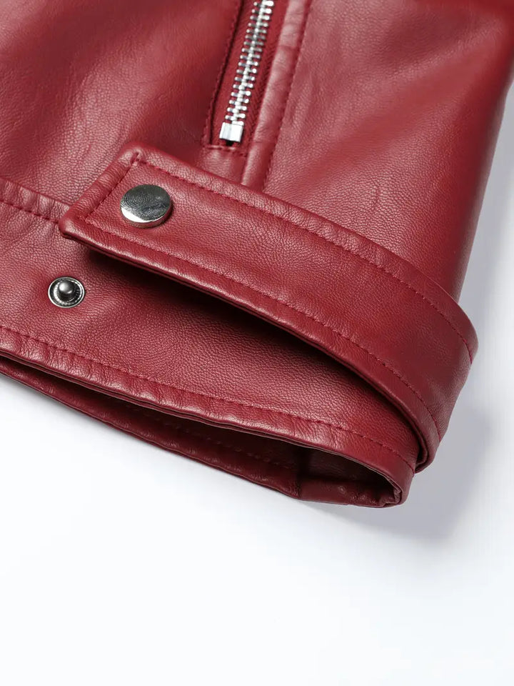 Zerina™ |  Leather Biker Jacket